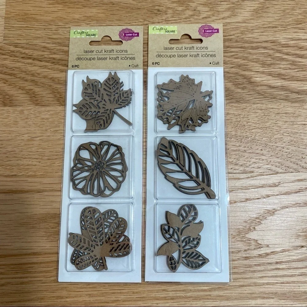 Leaf Laser Cut Craft Pieces Fall Wood - Paint Ready - Decor Project DIY